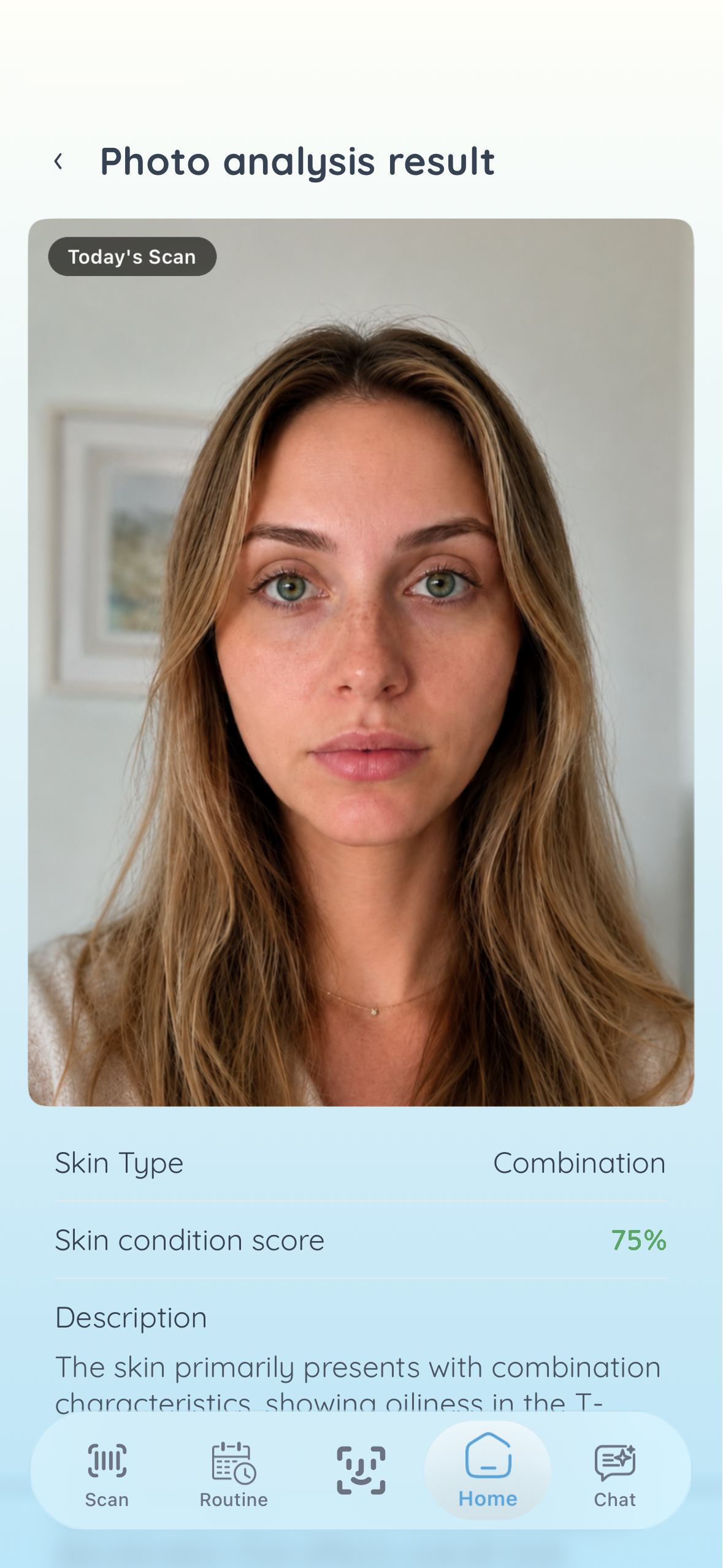 Photo analysis result