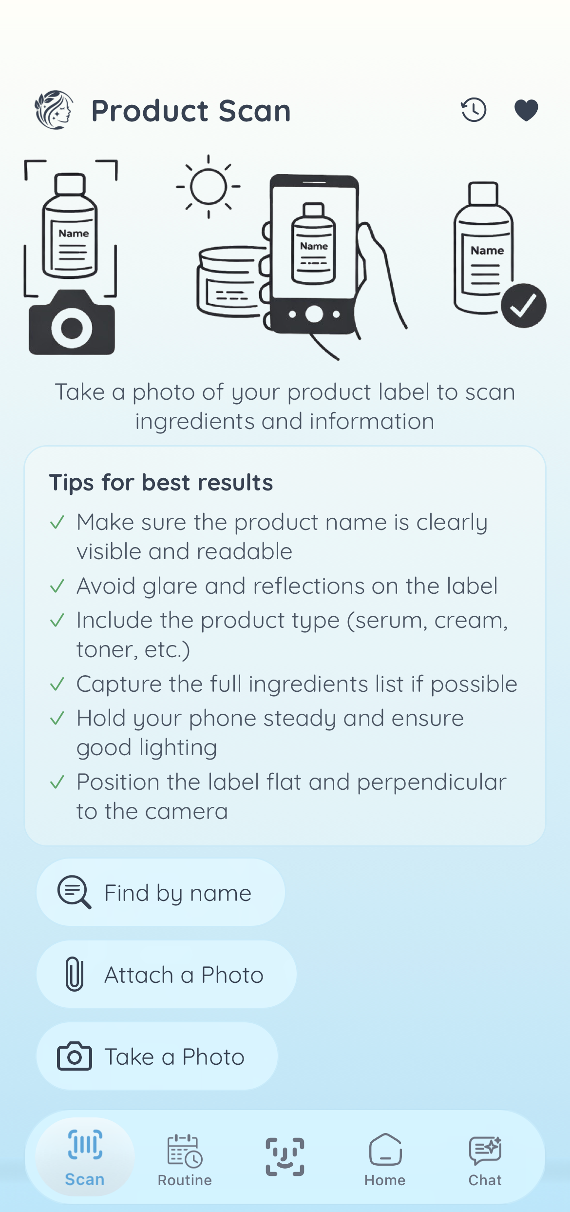 Scan a product label